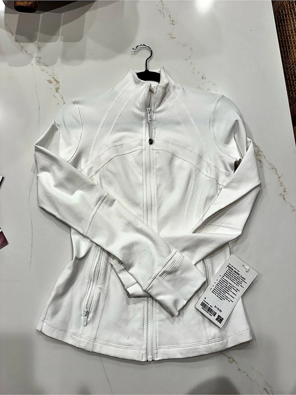 lululemon Define Jacket Luon White Size 6 NWT
